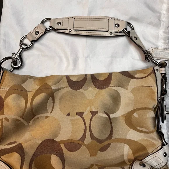 Coach Carly Signature Monogram Hobo 2007 Authentic Shoulder Bag with Dust Bag - Picture 5 of 14